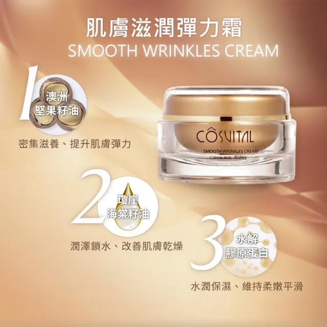 【Gennies 奇妮】COSVITAL 肌膚滋潤彈力霜100ml(法國原裝)