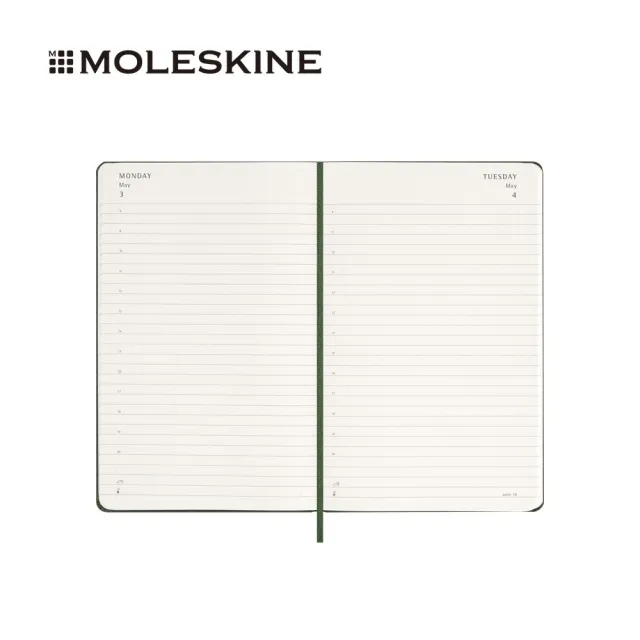 【MOLESKINE】2027 12個月日記硬皮手帳 - L型/綠
