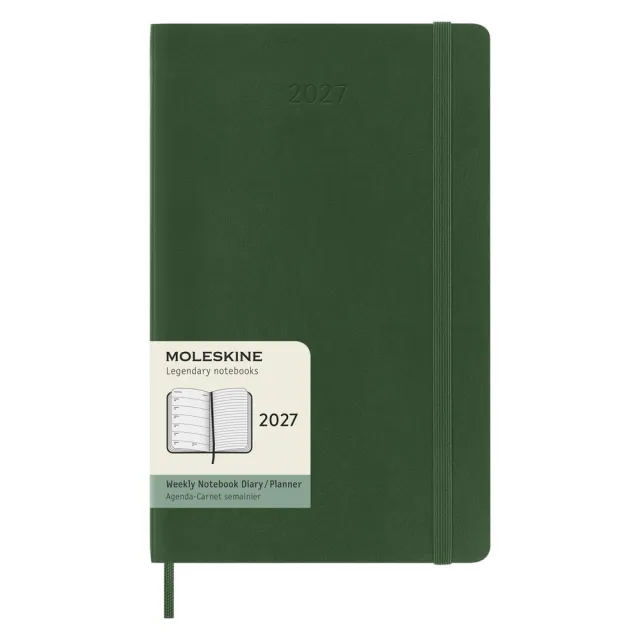 【MOLESKINE】2027 12個月週記軟皮手帳 - L型/綠