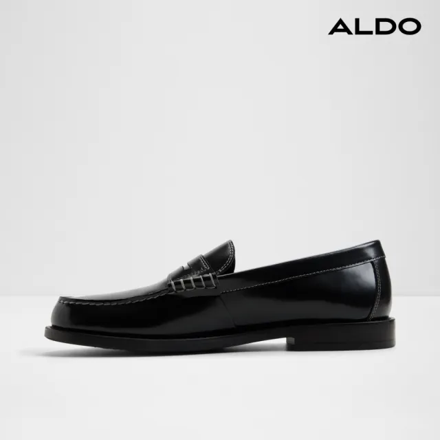 【ALDO】EMIL-都會雅痞真皮樂福鞋-男鞋(黑色)
