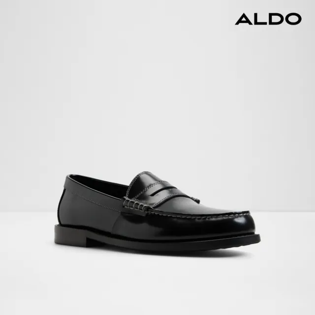 【ALDO】EMIL-都會雅痞真皮樂福鞋-男鞋(黑色)