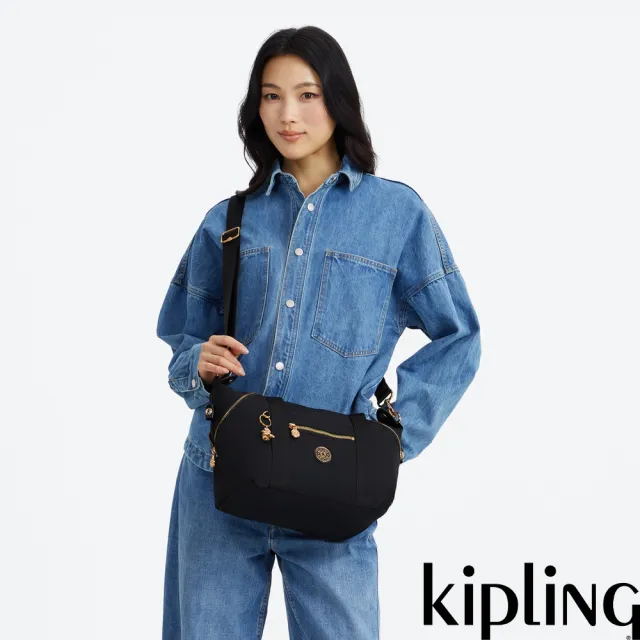 【KIPLING】墨黑金手提側背包-ART MINI 女包