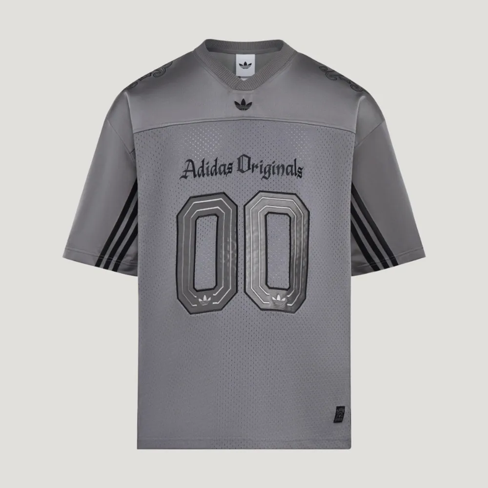 【adidas 愛迪達】Og Jersey 男 T恤 運動上衣 休閒短袖 復古足球衣 灰(LD3866)