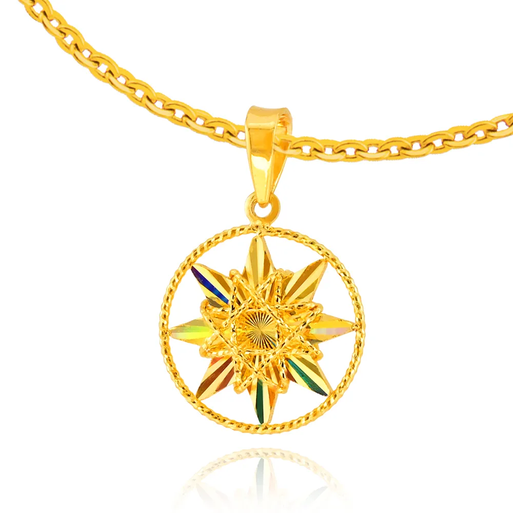 【金緻品】黃金墜子 閃星魔法 0.47錢(5G工藝 純金墜飾 星星 魔法 星芒 晶芒)