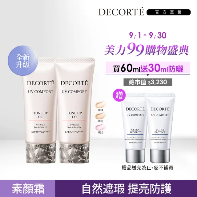 全新升級★【COSME DECORTE 黛珂】極效光無痕素顏霜30mL 二入組