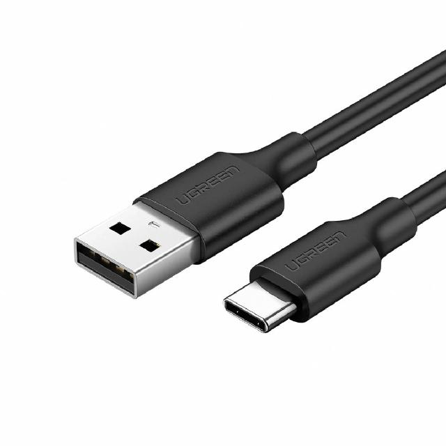 【綠聯】USB-A to Type-C快充傳輸線 升級版 1.5公尺 黑色(UGREEN/3A快充/1.5M/充電線)