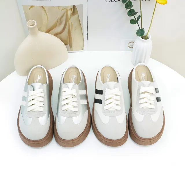 【MATERIAL 瑪特麗歐】T90852  23-25 女鞋 懶人鞋 MIT簡約撞色穆勒德訓鞋