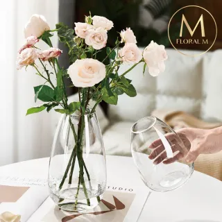【Floral M】巴黎公寓蕾絲特玻璃花瓶(花瓶/插花/玻璃瓶/小口花瓶/花器/花盆/陶瓷花瓶/桌面擺飾)