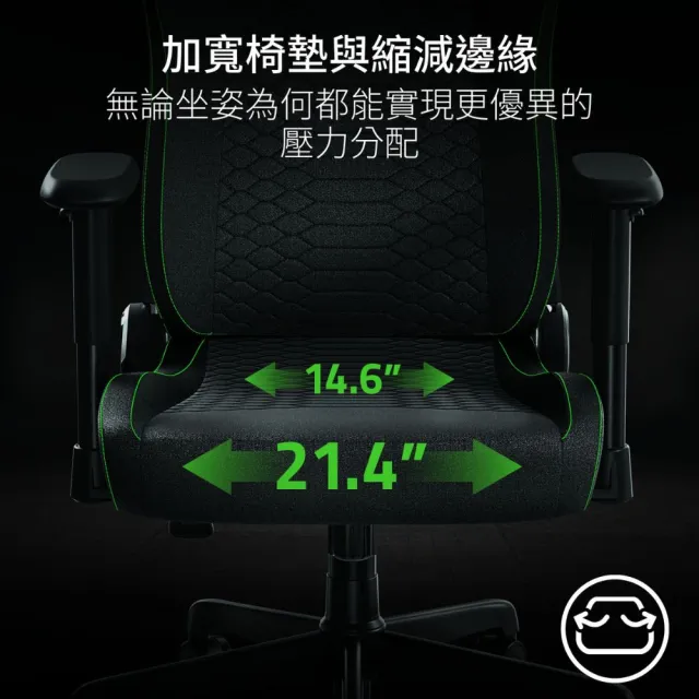 【Razer 雷蛇】搭電競耳機★ISKUR V2 X 人體工學 電競椅/電腦椅/椅子(黑綠/需自行組裝)+黑鯊V2 X 有線耳機