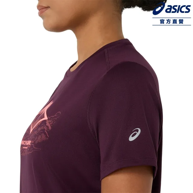 【asics 亞瑟士】短袖上衣 女款 FUJITRAIL 海外版 跑步上衣 2012D432-501