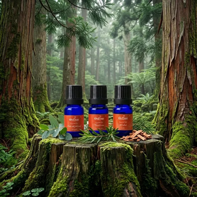 【Jollyard 潔麗雅】森境 清新木質精油組 :尤加利精油10ml＋茶樹精油10ml＋青森檜木精油10ml