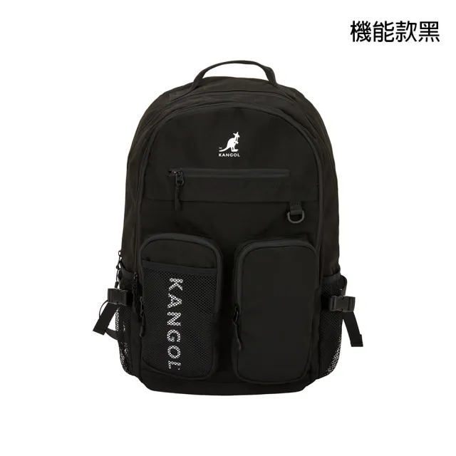 【KANGOL】雙11 英國袋鼠多隔層機能後背包(大容量/大口袋/後背包/人氣款式)