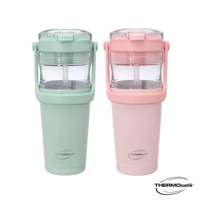 【THERMOcafe 凱菲】雙層真空保溫陶瓷塗層快拆隨手瓶620ml(TCDB-700S)