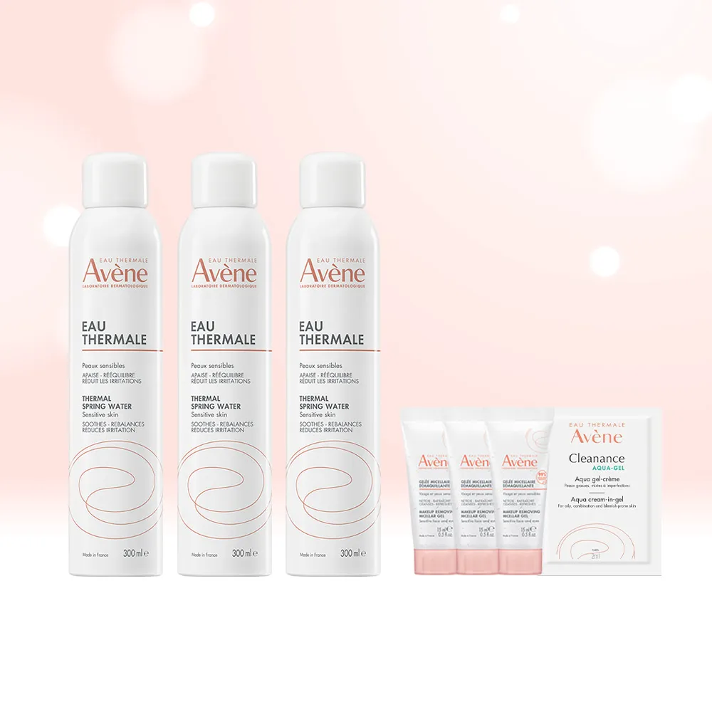 【Avene 雅漾】官方直營 舒護活泉水300mlx3入(保濕化妝水/妝前噴霧)