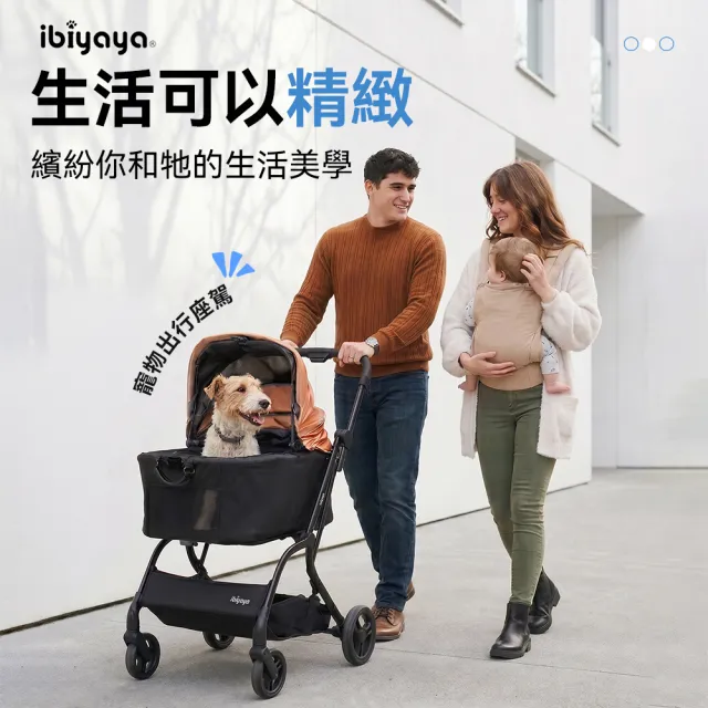 【IBIYAYA 依比呀呀】繽紛樂分離式寵物推車-探險灰/活力橘/奇幻紫(載重25KG/可上捷運/FS2604)