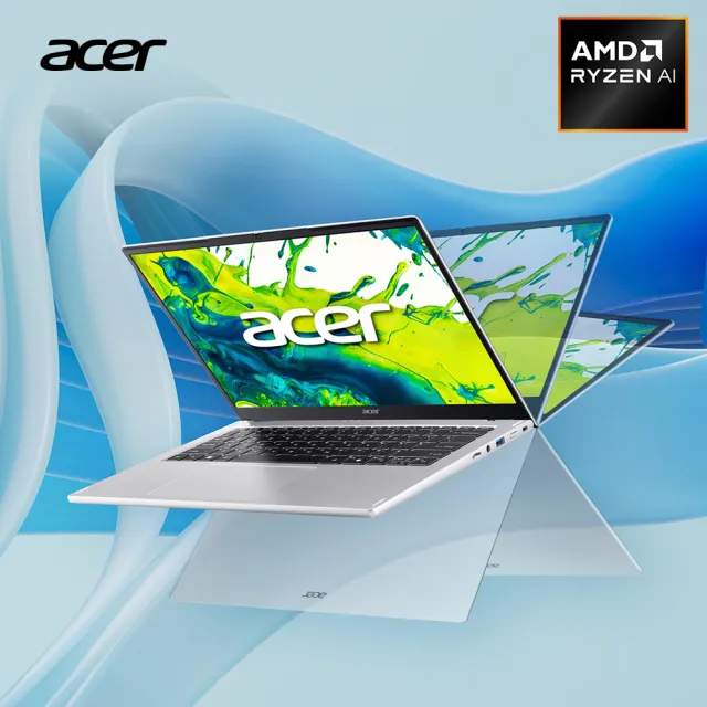 【Acer】筆電包/羅技鼠★14吋Ryzen AI 5 AI觸控翻轉筆電(Aspire Spin/ASP14-61N-R0ZS/R5-330/16G/512G/W11)