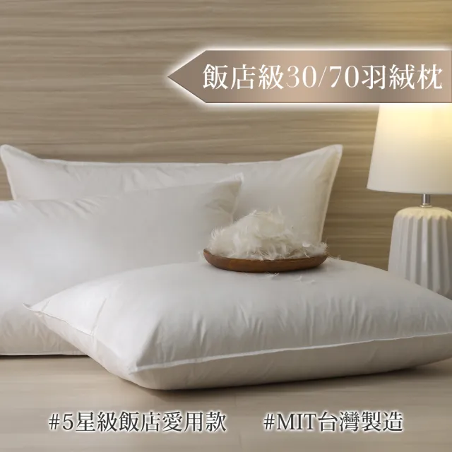【HOYACASA 禾雅寢具】法國飯店羽絨枕/德國防螨天絲枕/獨立筒枕任選2入組(3070羽絨枕/物理防螨抗菌)