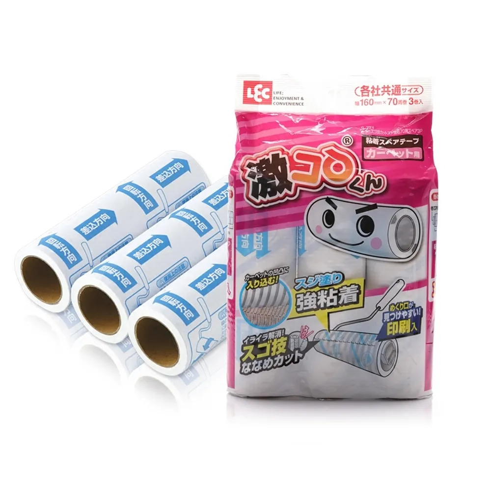 【日本LEC】標準型強力黏著黏紙補充包(1包3個裝)