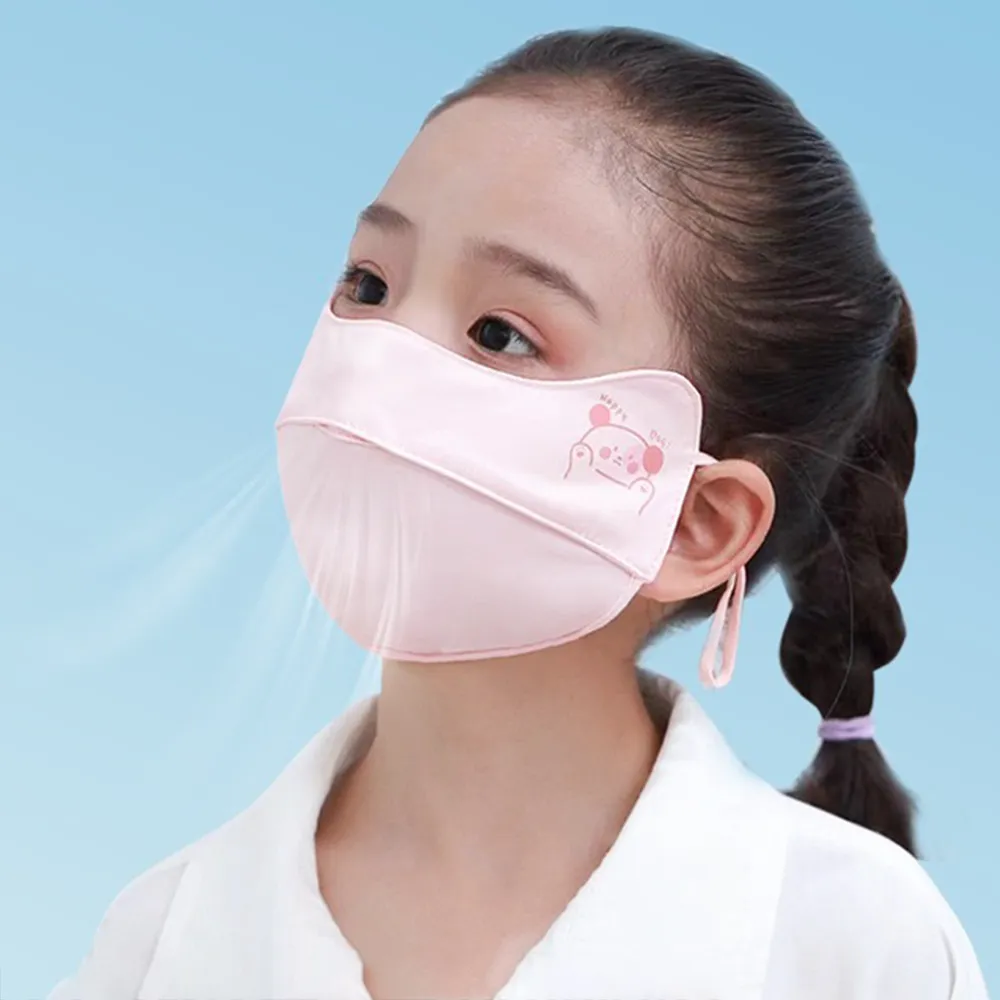 【NicoFun 愛定做】2入兒童 透氣口罩 加強護眼角 防曬 透氣口罩 布口罩(涼感科技 抗紫外線 可水洗)