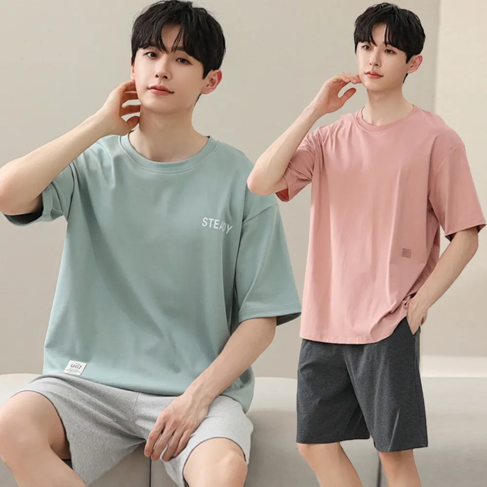 【藍尼居家】★涼爽休閒夏季家居套裝(男睡衣/家居服/兩件式)
