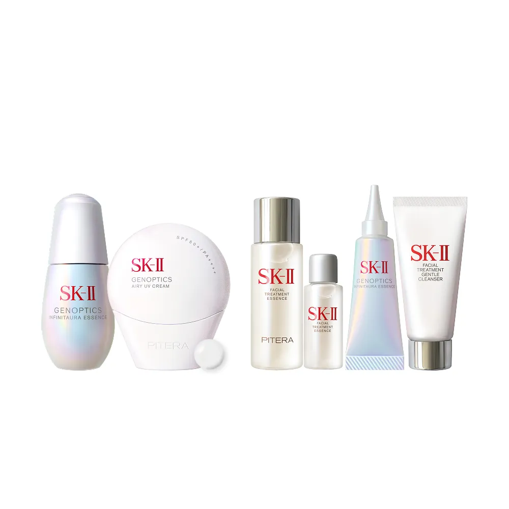 【SK-II】官方直營 光蘊恆璨煥亮精華30ml+防曬 30g(小燈泡精華/禮盒/防曬小白球/SPF50+/超品日)