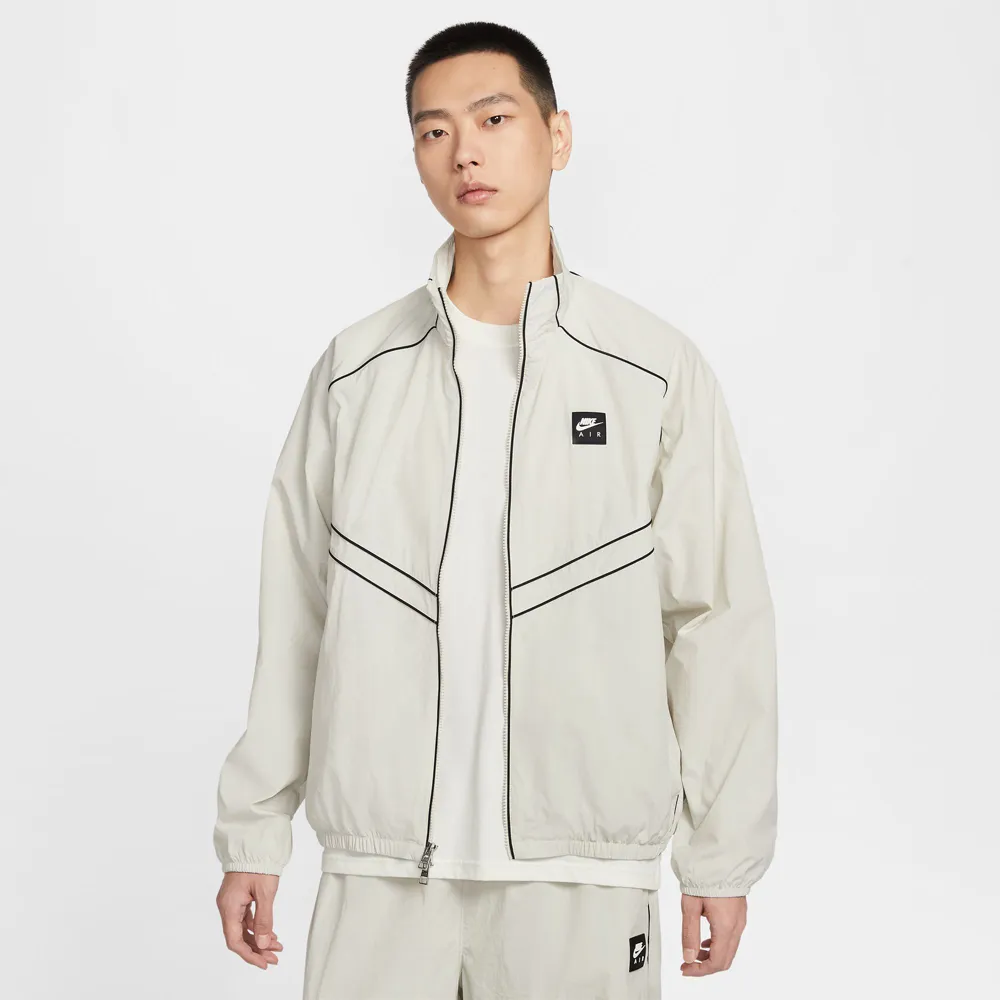 【NIKE 耐吉】外套 男 運動立領外套 寬鬆 AS M NK AIR WR TRK JKT 白灰 IF1289-072