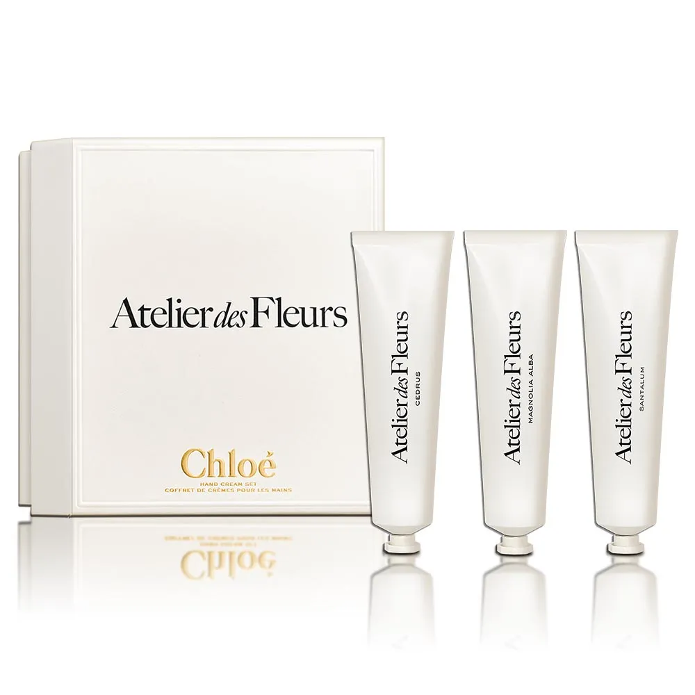 【Chloe’ 蔻依】仙境花園系列 護手霜香氛禮盒 50MLX3入組(檀香之夢+木蘭詩雨+北國雪松)
