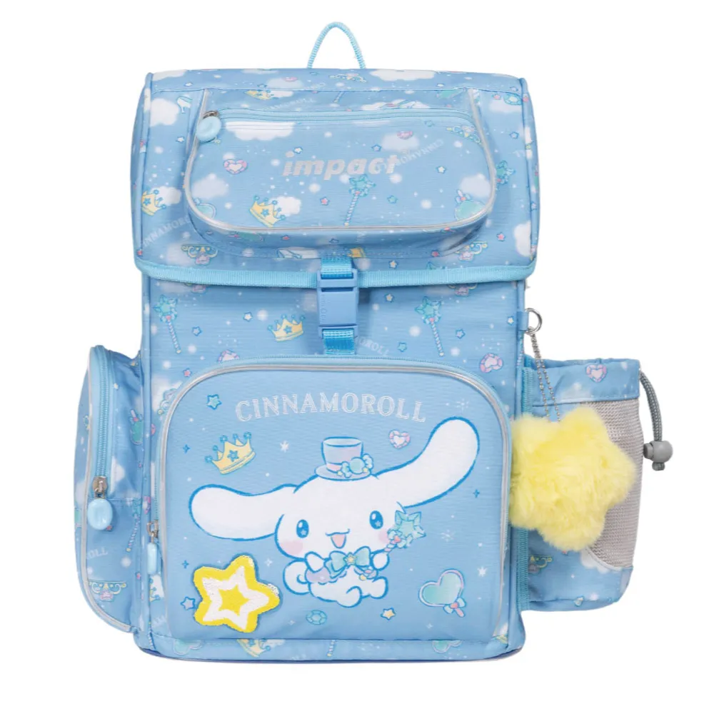 【IMPACT 怡寶】大耳狗喜拿Cinnamoroll-懸浮磁扣護脊書包-粉藍 IMCM7062LB(適合120-140公分孩童使用)