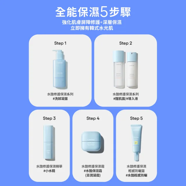 【LANEIGE 蘭芝】官方直營 水酷修護保濕輕感防曬露 50ml (蘭芝 防曬 保濕 SPF 50+ PA++++)
