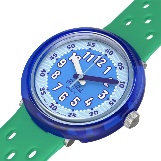 【Flik Flak】兒童手錶 FIZZ IN WAVES 兒童禮物/安全防水/瑞士製造 FCNP006 (31.85mm)