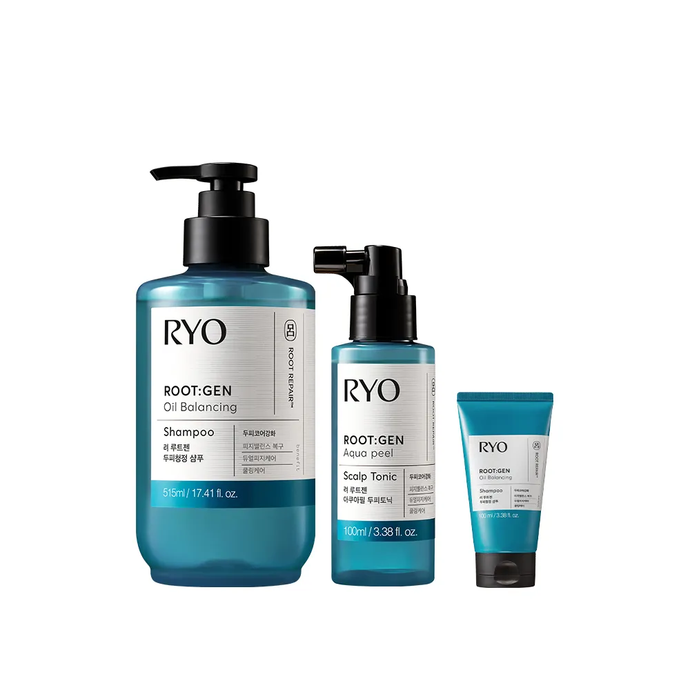 【RYO 呂】官方直營 ROOTGEN強韌蘊髮零油感平衡控油洗髮精515ml+零油感平衡控油頭皮水100ml