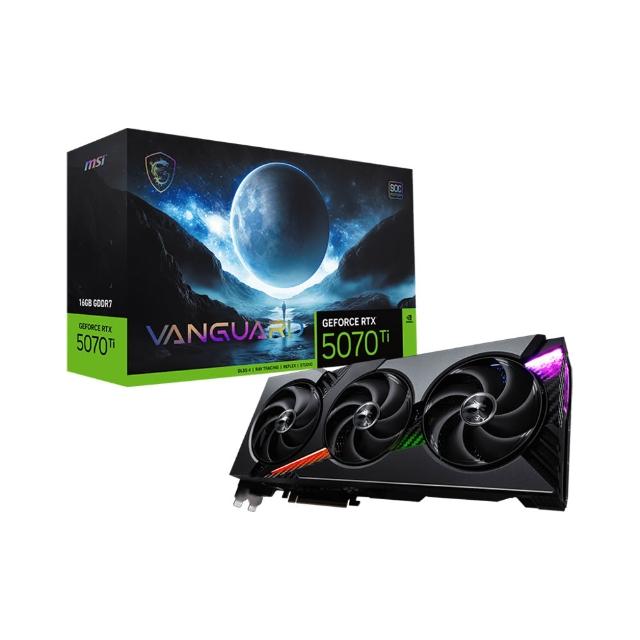 【MSI 微星】微星 RTX 5070 Ti 16G VANGUARD SOC 顯示卡(組合包)