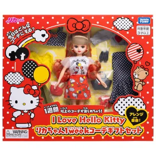 【TAKARA TOMY】Licca 莉卡娃娃 莉卡一週穿搭豪華服裝組(Hello Kitty版)