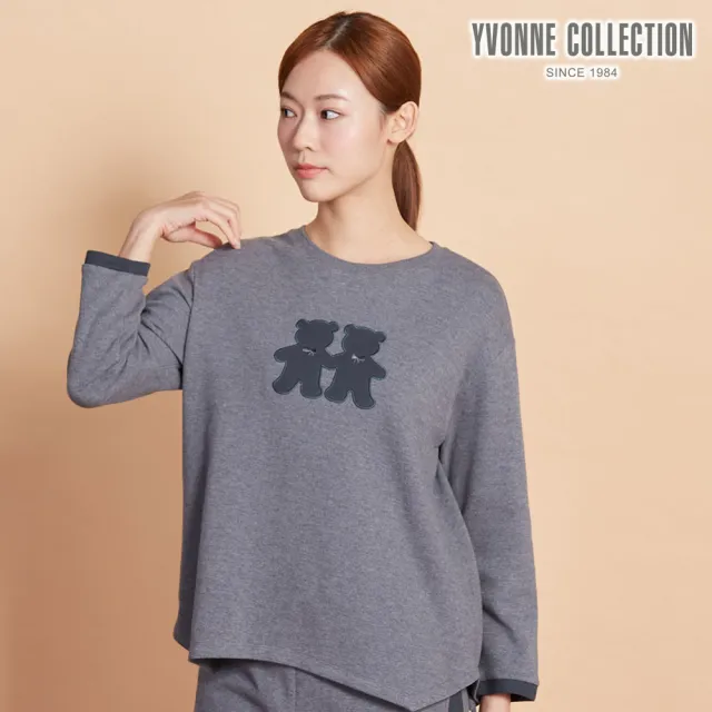 【YVONNE 以旺傢飾】伯恩熊長袖上衣-岩石灰