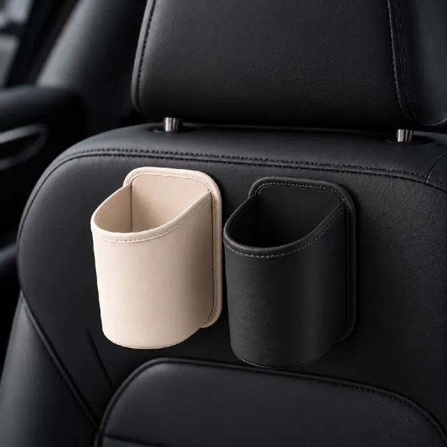 【Clook 鹿客家居】車用皮革杯架-二入組 (車用收納杯架 車用掛式杯架 水杯架 後背掛鉤 汽車飲料架)