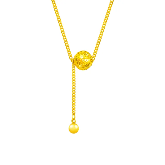 【Just Gold 鎮金店】珠戀 黃金項鍊(網路限定)