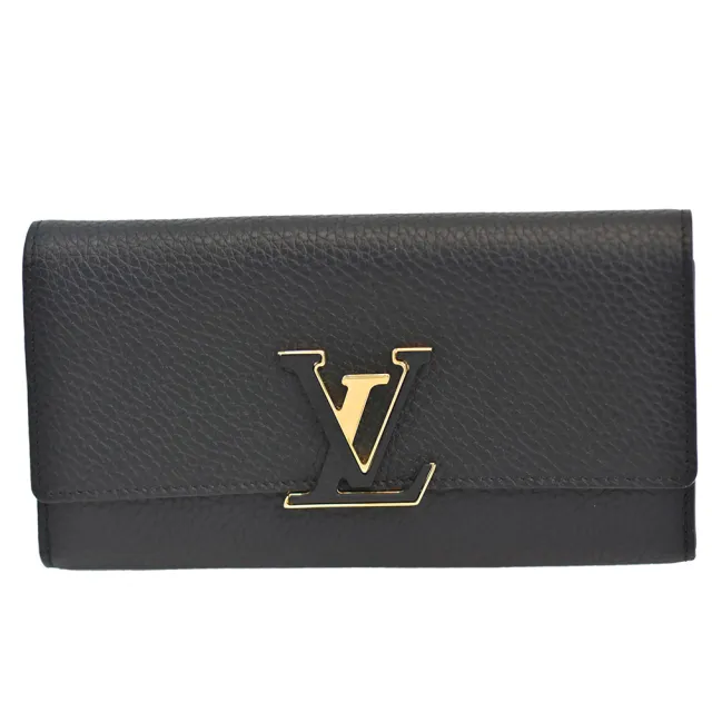 【Louis Vuitton 路易威登】M61248 Capucines小牛皮釦式長夾(黑)