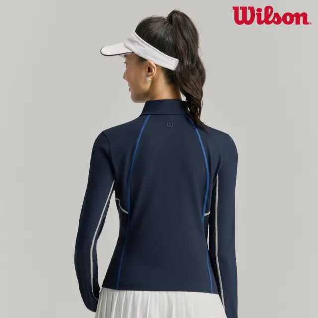 【WILSON】AD-IN Full Zip Top Classic Navy 女款 服飾 長袖T恤 外套 海軍藍 WE00270U001001