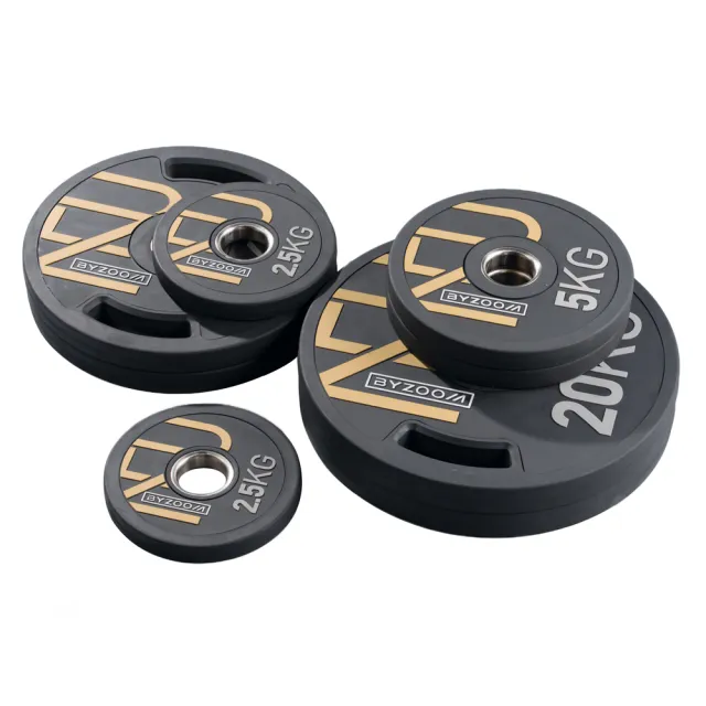 【BYZOOM FITNESS】power series 橡膠重量槓片套組(1.25KG -20KG)奧林匹克包膠槓片