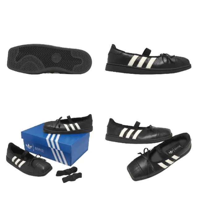 【adidas 愛迪達】休閒鞋 Superstar SQ Ballet 女鞋 黑 Jennie 聯名 芭蕾舞鞋 LB3787