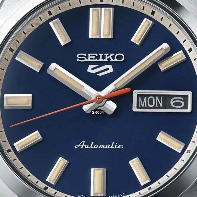 【SEIKO 精工】5 SPORTS系列 SNXS懷舊機械錶37.4㎜藍面款 SK004(SRPK87K1/4R36-15M0B)