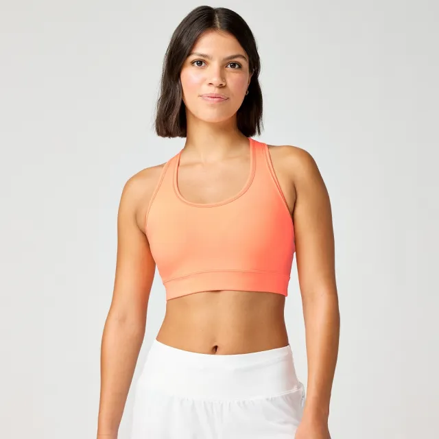【BROOKS】女運動內衣 Dash 奔跑附罩杯運動內衣_電光蜜桃 (300651856)