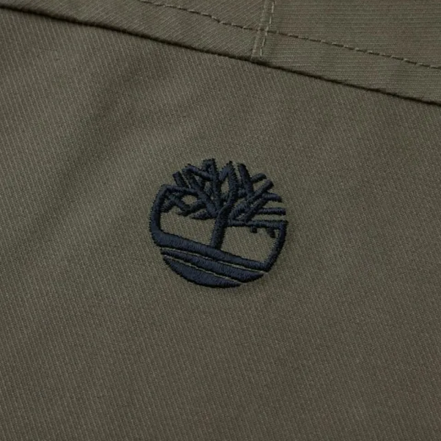【Timberland】男款褐綠色寬版Utility防水外套(0YHF7AIE)