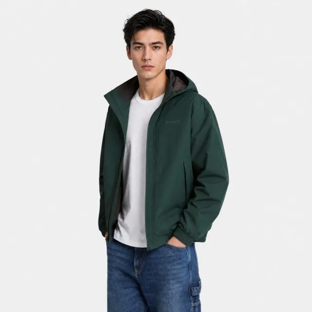 【Timberland】男款灰綠色寬版防水保暖飛行外套(A5SGPEA1)