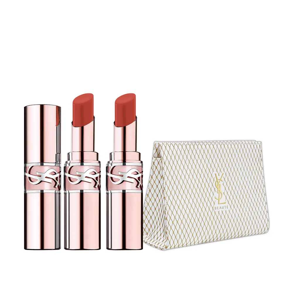 【YSL】官方直營 情挑誘光潤唇膏2入組(水潤唇膏/精品潤唇膏/護唇膏/新色上市)
