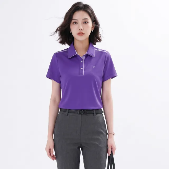 【遊遍天下】女款格紋抗UV防曬涼感吸濕排汗POLO衫  多色(M-5L大尺碼)