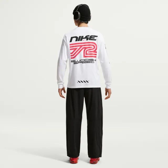 【NIKE 耐吉】長袖上衣 男 寬鬆 AS U NSW TEE LSE LS SWOOSH SPE 白 IM3782-100