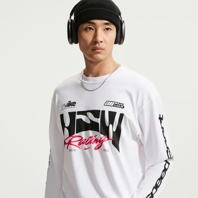 【NIKE 耐吉】長袖上衣 男 寬鬆 AS U NSW TEE LSE LS SWOOSH SPE 白 IM3782-100