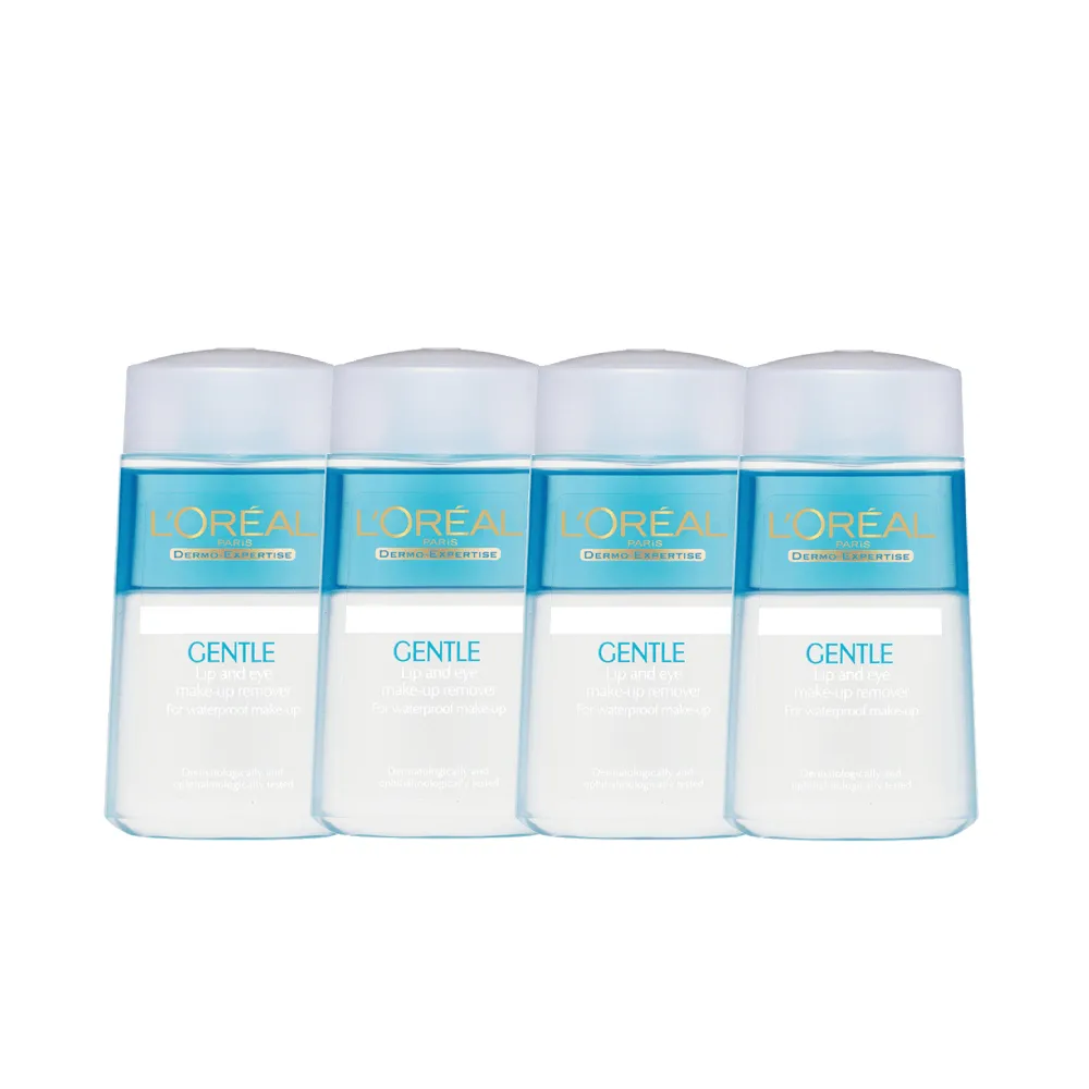 【L’OREAL Paris 巴黎萊雅】溫和眼唇卸妝液125ml_4入組  (卸妝水/卸妝)