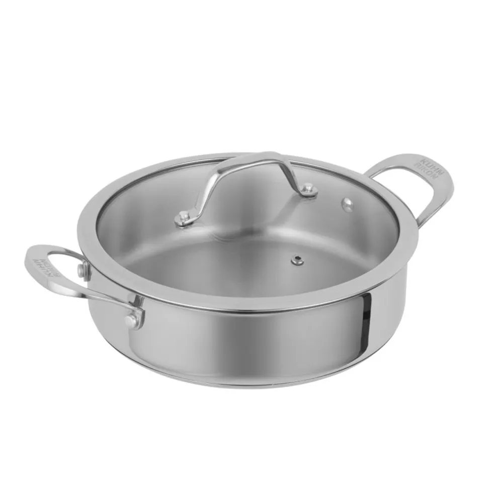 【Kuhn Rikon】瑞士ALLROUND系列-24cm 雙耳湯鍋/淺燉鍋(3L)